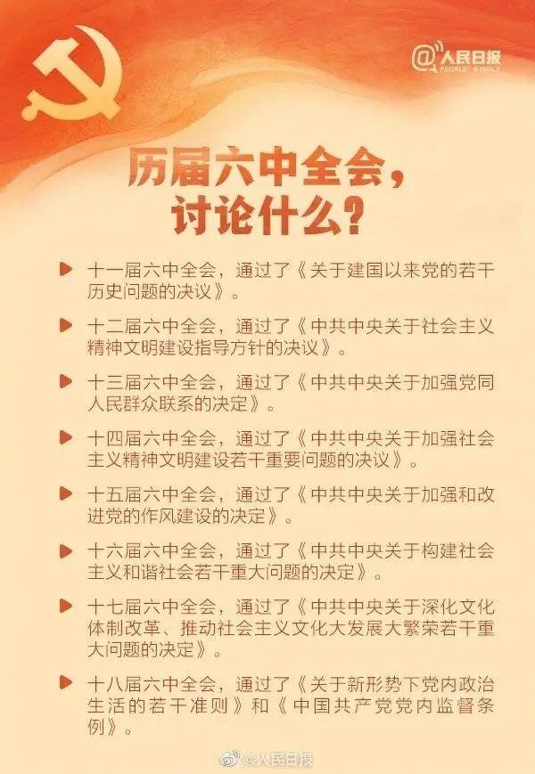 敲黑板！十九屆六中全會知識點(diǎn)來了